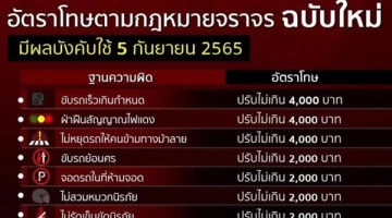 Авто и мото штрафы в Таиланде: цены и законы